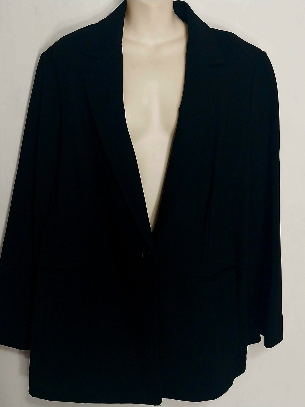 🔵BOGO FREE🔵 Anne Klein Blazer Black Classic One Button Sz 2X